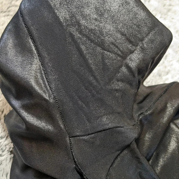Spanx Black Faux Leather Leggings Full Length Size Large - Picture 7 of 10
